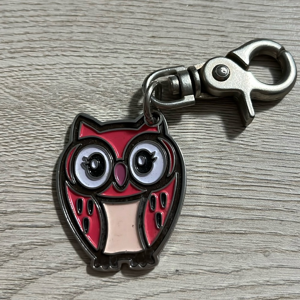 Pink Owl Keychain